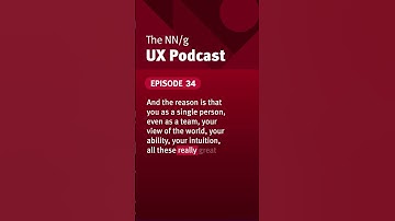 A piece of wisdom - Christian Knoebel on the NN/g UX podcast. #UX #Podcast