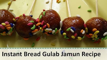 Instant Bread Gulab Jamun Recipe | How to make Bread Gulab Jamun Recipe by Healthy Kadai