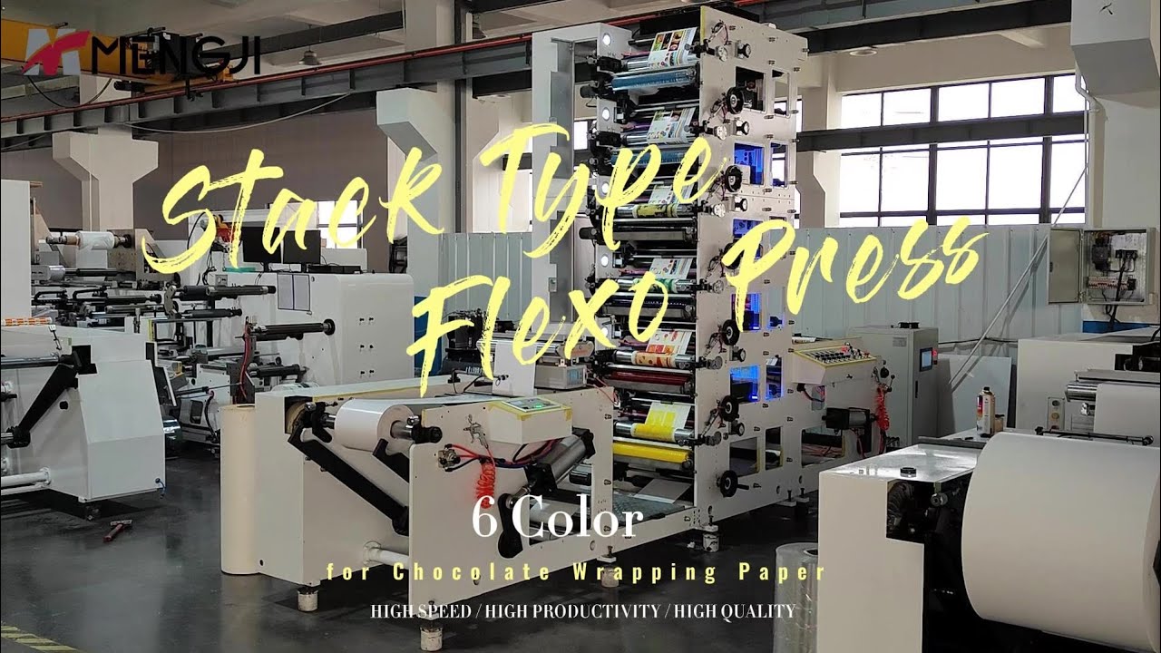 6 Color Stack Type Flexo Printing Machine for Chocolate Wrapping Paper ...