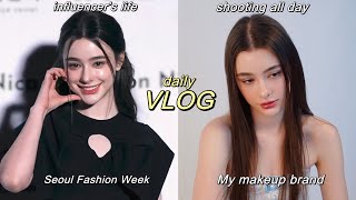 vlog ♡ days in the life as an influencer in Korea | Seoul Fashion Week &amp; my cosmetic brand