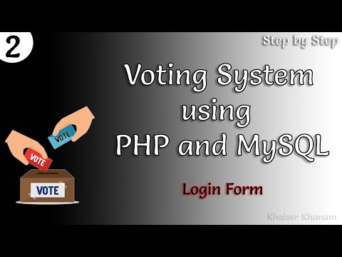 Voting System using PHP and MySQL || Tutorial - 2 || Login form .