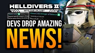 Helldivers 2 - Patch News Devs Reply To Nerf, Stats & Bugs