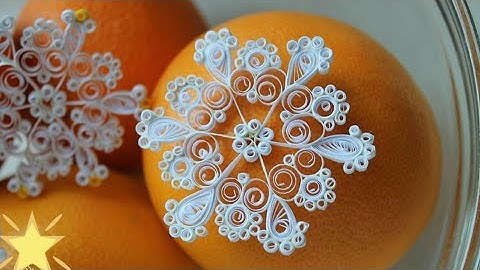 Christmas decor | Christmas ornament | paper quilling snowflake ❄️ | paper snowflake making  video
