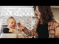4 Month Old Baby Starts Eating Solid Food || DAY IN THE LIFE + GIVEAWAY