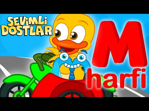 M Harfi 🛵🛵 | ABC Alfabe | Harfleri Öğreniyorum | Bebek ve Çocuk Şarkıları 2024 | Sevimli Dostlar