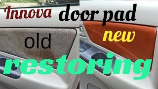 Innova door panel fabric upgrade to leather/innova door pad modification /How to restore  door pad