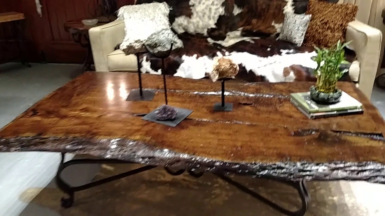 Live Edge Mesquite coffee tables/Mesquite livingroomfurniture YouTube