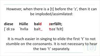 Consonant Assimilation in German Lyric Diction