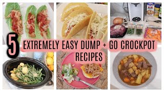 5 EASY DUMP AND GO CROCKPOT RECIPES | KID FRIENDLY DINNER IDEAS | Tara Henderson