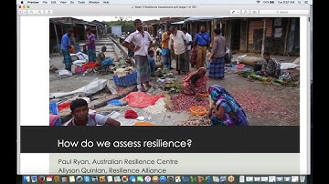 WEBINAR WEEK 2: How do we assess resilience?