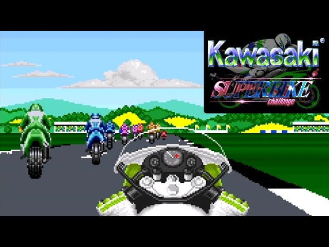 KAWASAKI SUPER NINTENDO CORRIDA DE MOTO JOGO SNES