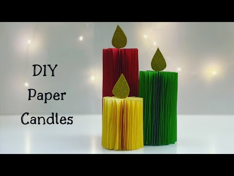 DIY PAPER CANDLES / Paper Craft /Candle Decor / Candle Making / Candle Decoration For Christmas