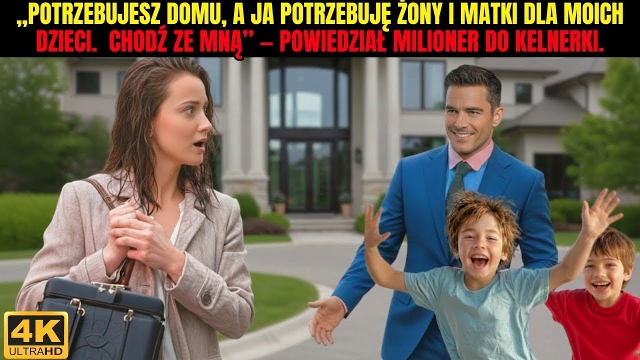 Potrzebujesz DOMU, a ja potrzebuję ŻONY i MATKI dla moich DZIECI — chodź ze mną, wyszeptał MILIONER.