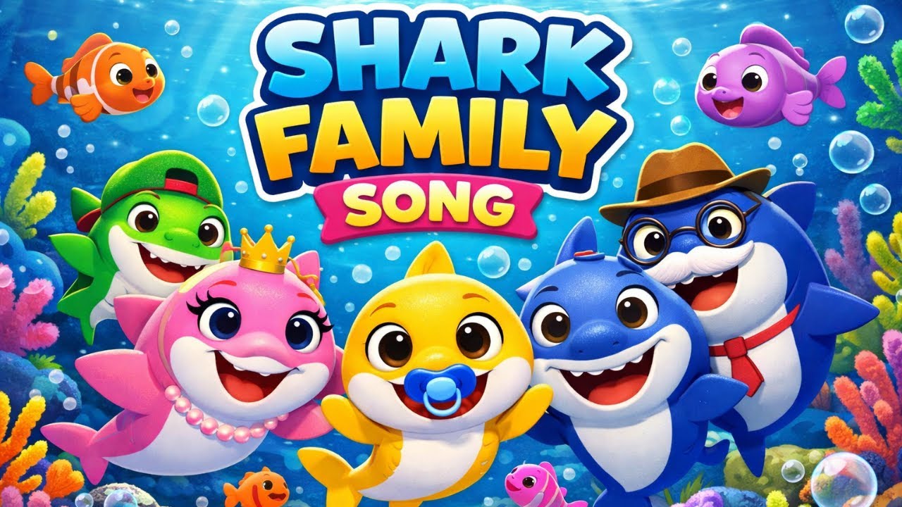 Shark Family Song 🦈 | Mommy Daddy Baby Shark | Fun Dance for Kids