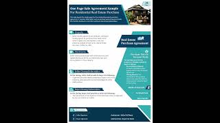 One Page Sale Agreement Sample For Residential Real Estate Purchase Report Infographic Ppt Pdf Doc
