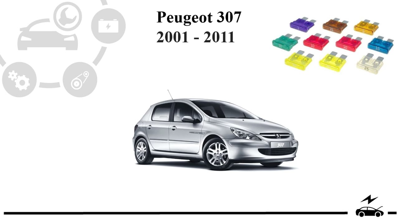 Fuse box diagram Peugeot 307 and relay with assignment and location YouTube