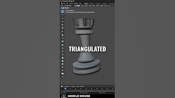 Blender: How To "UN-Triangulate" Objects (In 15 SECONDS)  #blender3d #shorts #3dmodeling