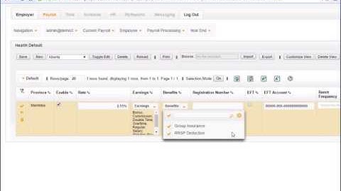 Provincial Health Settings in Cloud Based Canadian Payroll with eNETEmployer Online