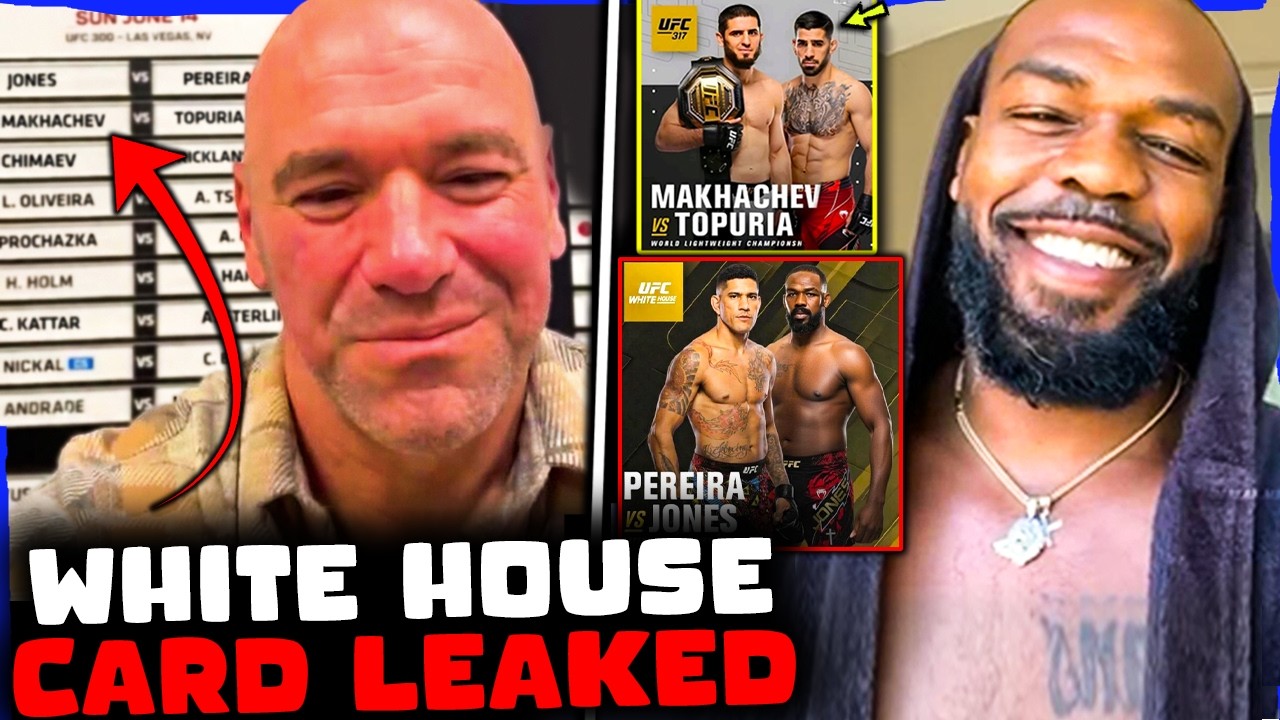 White House UFC Card LEAKED by Insider! Topuria vs Makhachev, Chimaev vs Strickland, Jones v Pereira