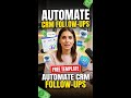 Automate CRM Follow-Ups with n8n AI Agent (Free Template) #Shorts