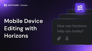 Mobile Device Editing: Hostinger Horizons