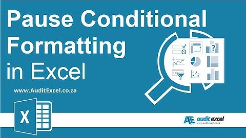 Pause/ disable conditional formatting in MS Excel (On/ Off switch)