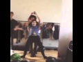 Calum and Michael dancing to Never say never