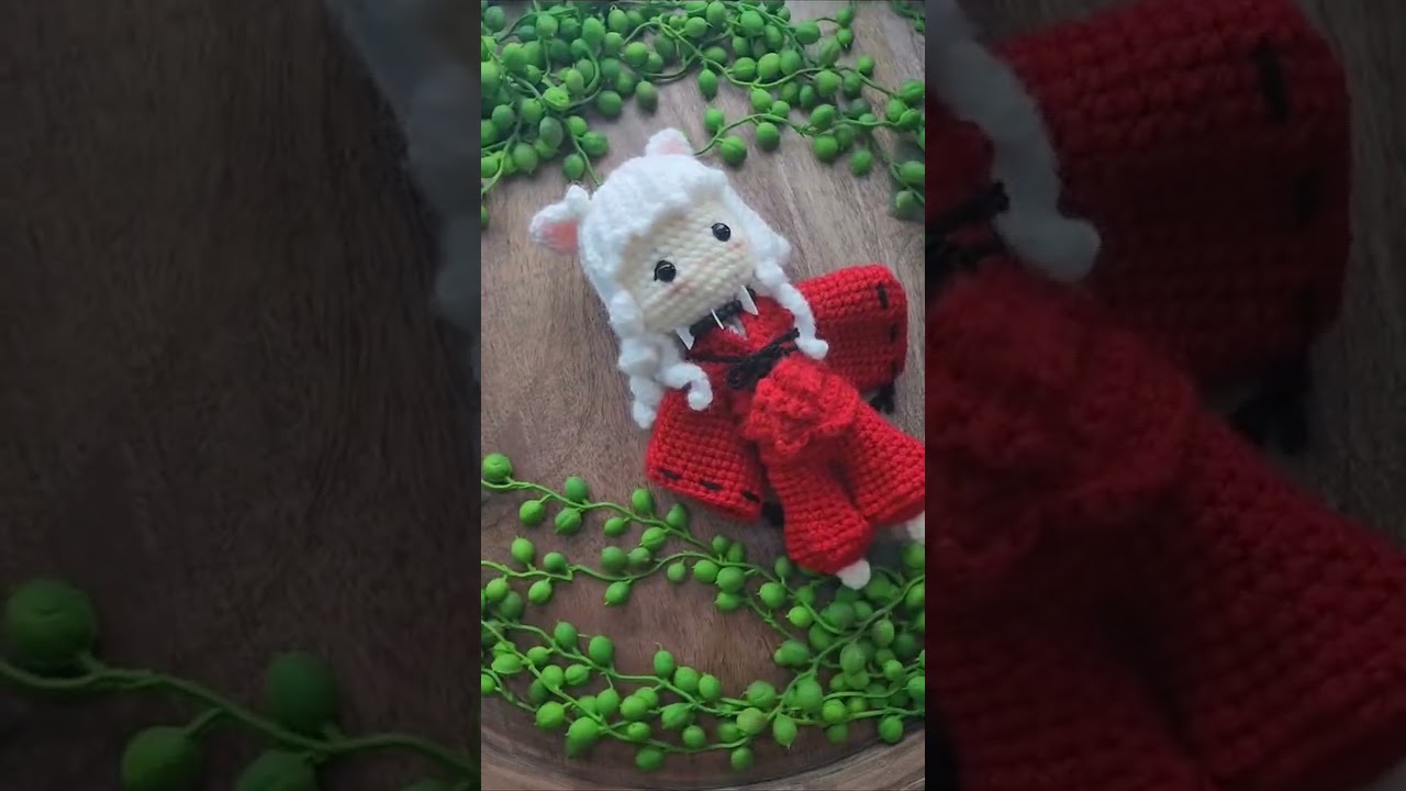 Handmade Inuyasha amigurumi  #shorts