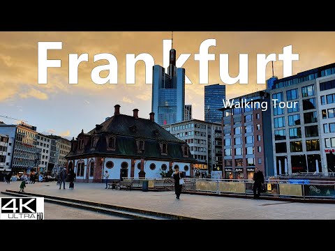 New Update Walking in Frankfurt Germany 2022 | 4K Virtual City Walk Tour