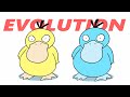 Psyduck  evolution normal and shiny pokemon transformation animation  golduck