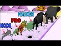 NOOB VS PRO VS HACKER VS GOD in Animals Transform