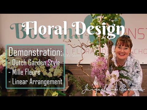 Making Millefleurs, Dutch Garden Style & Linear Vase by Jacqueline Boerma (Floral Design Demo #2)