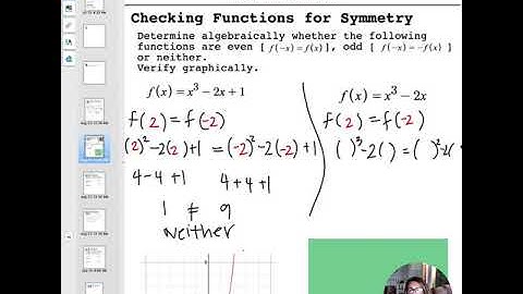 1.2d -  Finding Symmetry and Asymptotes Algebraically