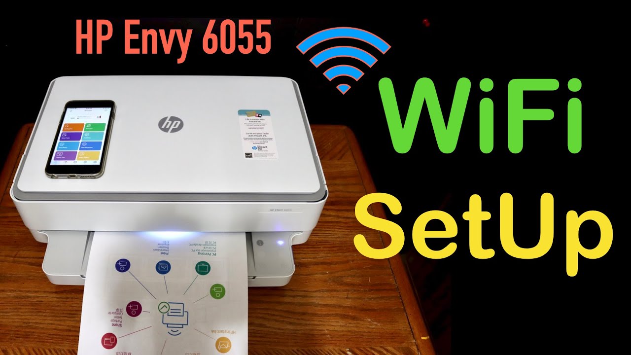 krøllet paritet Senator HP Envy 6055 WiFi SetUp !! - YouTube