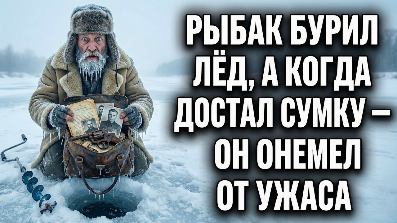Мужик Копал На Рыбалке Лунку Во Льду А Вместо Рыбы Достал Старую Сумку С Архивом Банды