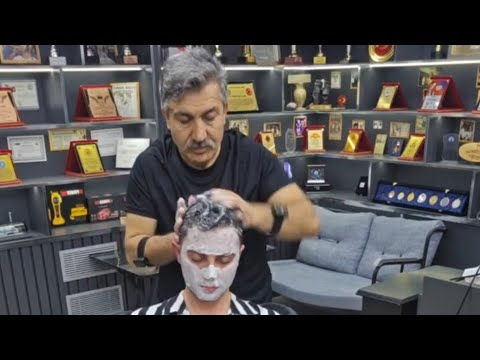 ASMR SKIN CARE AND BEARD SHAVE WITH BARBER MUNUR ONKAN