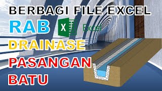 Berbagi File Gambar dan Excel RAB Saluran Drainase Pasangan Batu