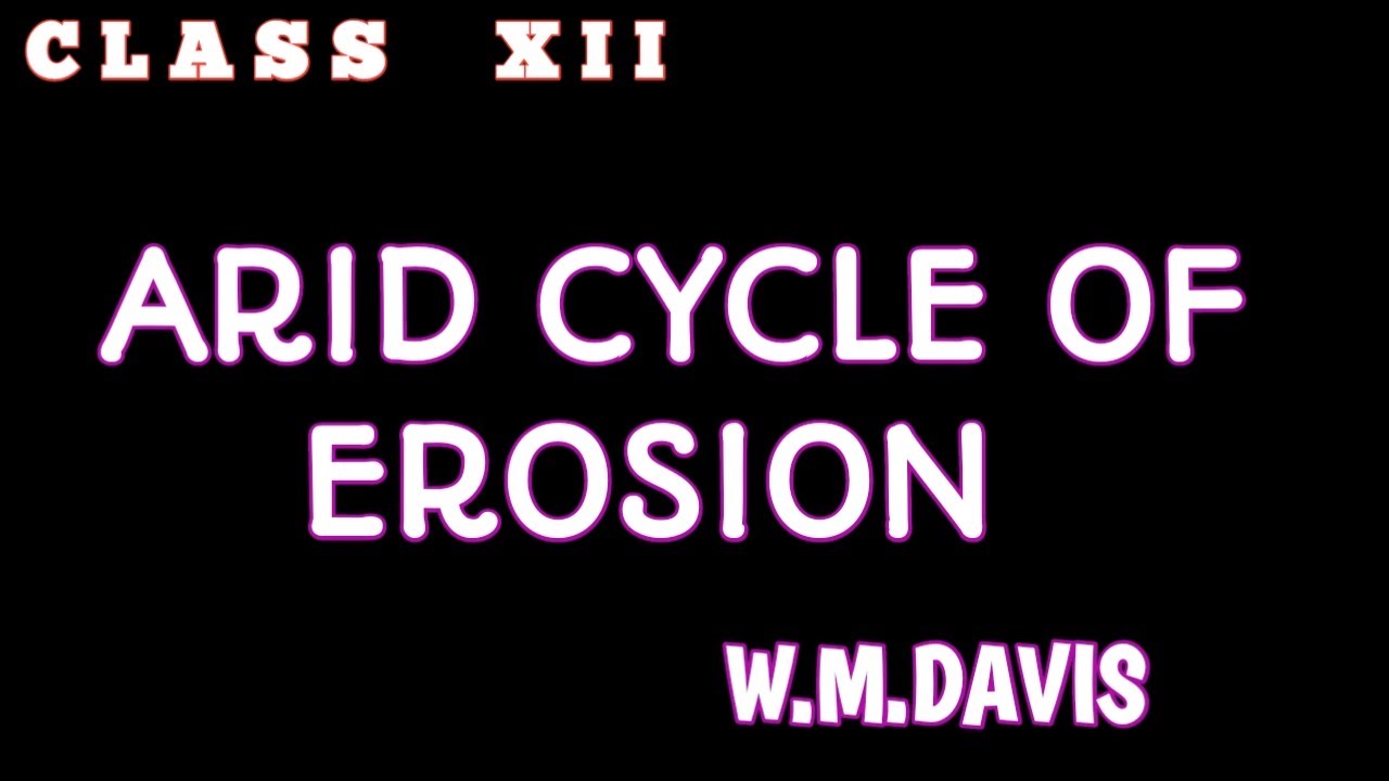 ARID CYCLE OF EROSION  BY W.M.DAVIS.