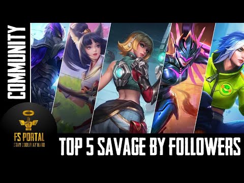 TOP 5 SAVAGE | 1V5 | FS PORTAL | MOBILE LEGENDS