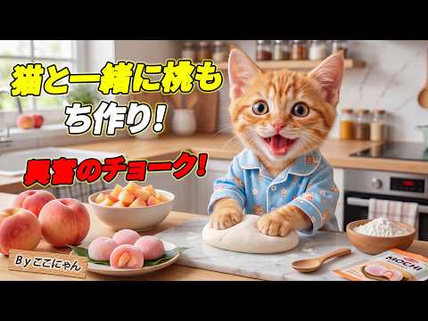 Heartwarming] Kokonyan is overjoyed by peaches that arrived from