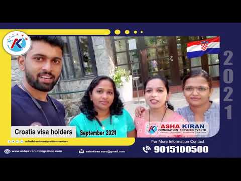 Croatia Visa holders Sep 2021 # Asha Kiran Immigration Services