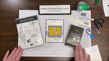 Stamp with Jini MIX IT UP SERIES 1 DRAGONFLY GARDEN CARD 2 by Jini Merck