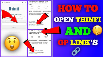 How To Open Thinfi Links | Thinfi Links Open Kaise Kare | How To Open GP Links | GP Link Kaise Khole