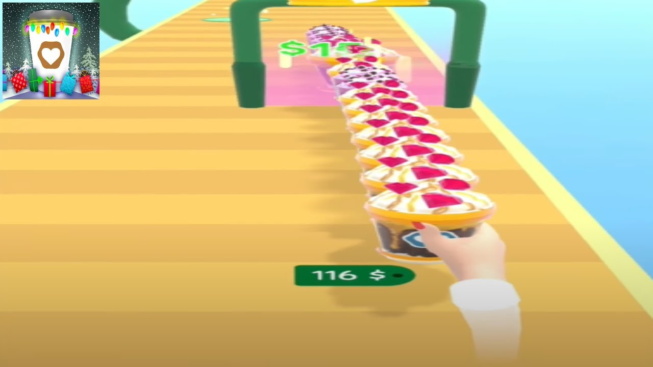 Coffee Stack☕All Gameplay Android-iOS MaxLevel Unlock Mobile Game, Every day Play Enjoy CS6Lv