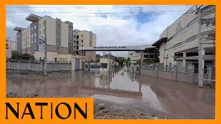 Crystal Rivers Mall, Mombasa Road, marooned by floodwater from River Athi after heavy rains.