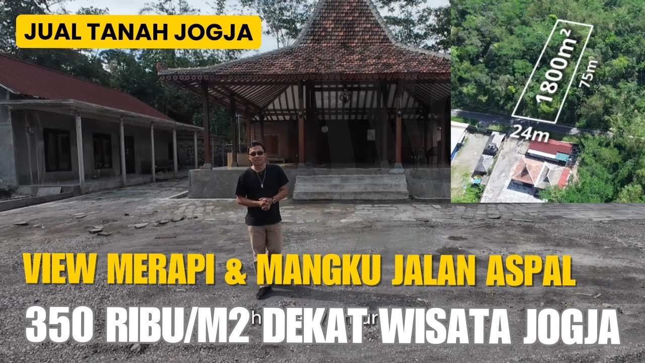 EPS 484 JUAL TANAH JOGJA VIEW MERAPI DAN MANGKU JALAN ASPAL HANYA 350RIBU/M2 DEKAT TEMPAT WISATA