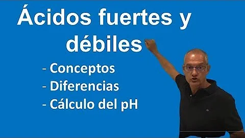 ¿Qué ácidos son débiles?