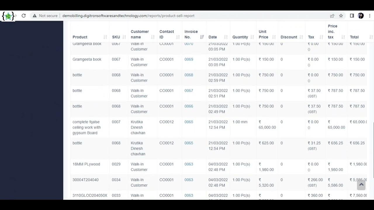 Billing Software - Reports | please contact with: 7709266577 digitron ...