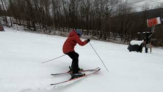 2022 01 09 Roxanne on new skis carving