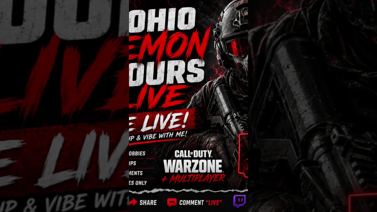 😈 OHIO DEMON HOURS LIVE 🔥 Warzone + Multiplayer chaos, clips, laughs & sweaty lobbies! 🎮💀